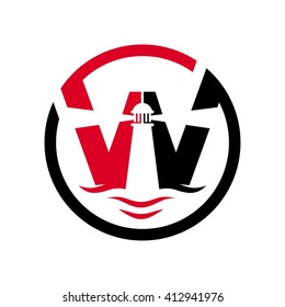 letter W logo vector.