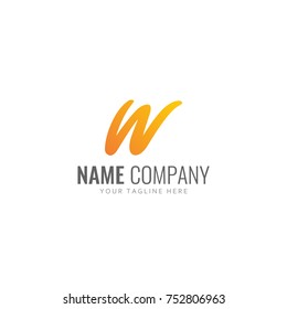 letter W logo vector 