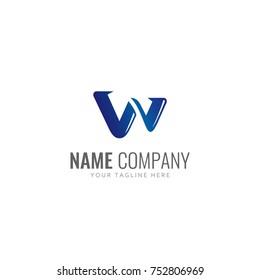 letter W logo vector