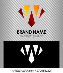 Letter W logo vector alphabet shape, concept type as logo W
