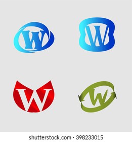 Letter W Logo vector alphabet design element template
