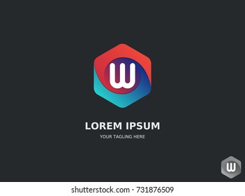 letter w logo vector design. geometric symbol icon design template.