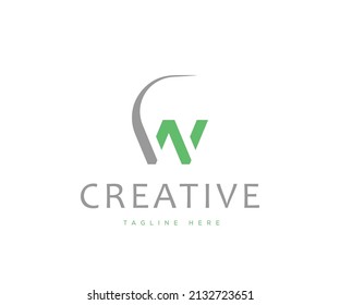 Vector de logotipo de letra W, icono W 