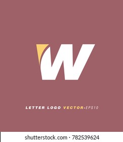 Letter W logo vector icon.