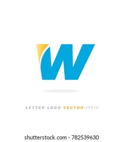 Letter W logo vector icon.
