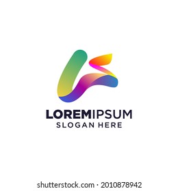 Ilustración vectorial del logotipo de la letra W, inspiración de diseño. Iconos coloridos