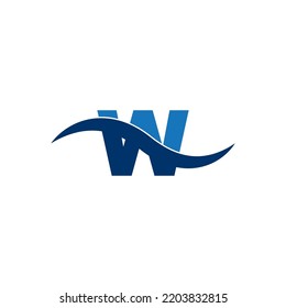 letra W. plantilla de diseño de símbolos de ilustración vectorial de logotipo.