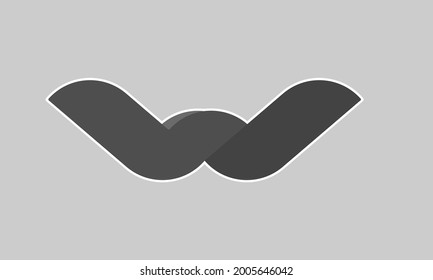 letter W logo vector with minimalist theme