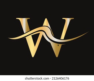 Letter W Logo Vector Template. W Logotype Icon. Luxury,  Simple, Minimal and Elegant W Logo Design
