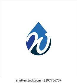 letter w logo vector water template
