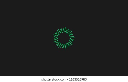 letter w logo in wreath shape for illustration or logo design use