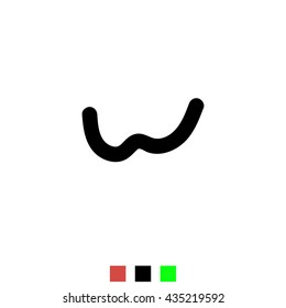The letter W for logos, icons, web design, the template element. Black letters on a white background English alphabet. Vector Illustration Eps10.