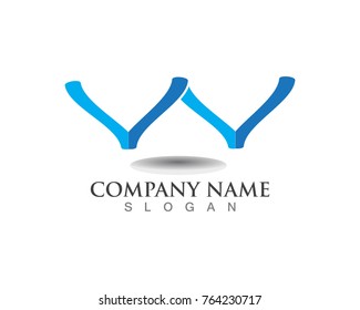 Letter W logos Template and symbols