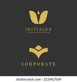 Letter W Luxury initial Logo