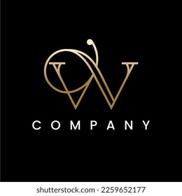 Letter W Luxury Line Logo Design