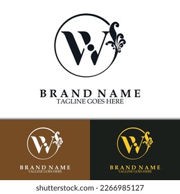 letter W luxury logo design,suitable for brand identity,logo boutique,logo spa,logo restaurant,logo hotel and etc