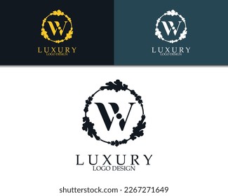 letter W luxury logo design,suitable for brand identity,logo boutique,logo spa,logo restaurant,logo hotel and etc