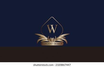 Letter W luxury logo. Monogram design elements, elegant template. Calligraphic elegant icon design. Business sign.