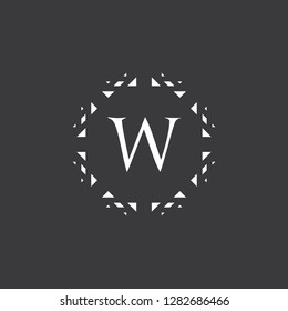 letter W - Luxury Logo template in vector for Restaurant, Royalty, Boutique, Cafe, Hotel, Heraldic, Jewelry, Fashion and other vector illustration - Vector. Circle style - Vector