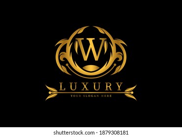 Letter W Luxury Logo template vector for brand, company or fashion.