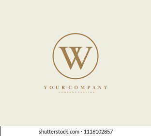 Letter W Luxury Monogram Logo Design