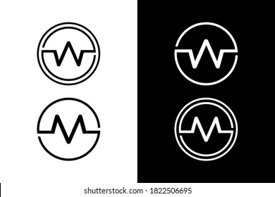 Letter W and M with circle concept. Very suitable in various business purposes, also for icon, symbol and many more.