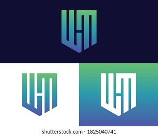 Letter W M logo design. creative minimal monochrome monogram symbol. Universal elegant vector emblem. Premium business logotype. Graphic alphabet symbol for corporate identity