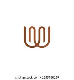 Elementos de la plantilla de diseño del icono del logotipo W M