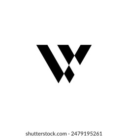 Letter W or M logo vector sign template