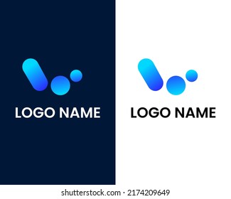 letra w con plantilla de diseño de logotipo moderno de man