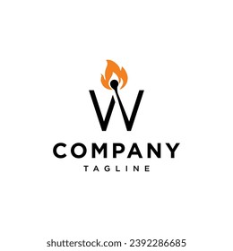 Letter W Matches logo icon vector template.eps