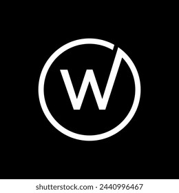 Letter W minimalist logo and icon design