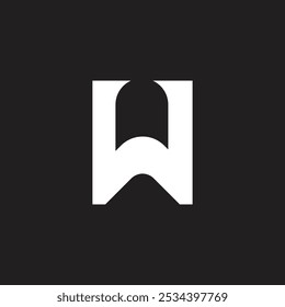 Letter W modern art icon elegant and strong logo design