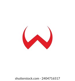 Letter W modern, elegant geometric symbol simple logo vector