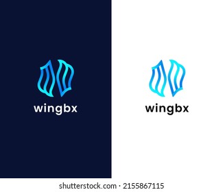 letter w modern logo design template