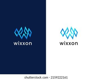 letter w modern logo design template