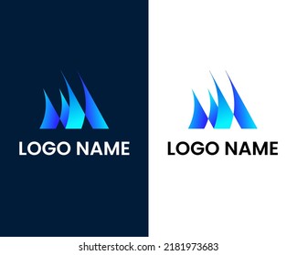 letter w modern logo design template