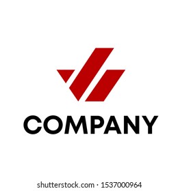 Letter W Modern Shape Logo Design Element