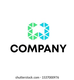 Letter W Modern Shape Logo Design Element