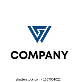 Letter W Modern Shape Logo Design Element