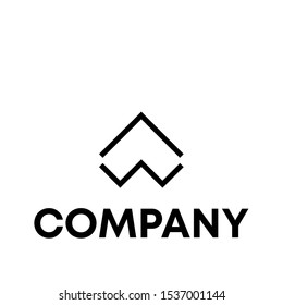 Letter W Modern Shape Logo Design Element