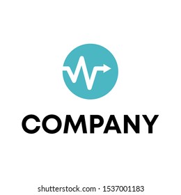Letter W Modern Shape Logo Design Element