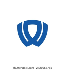 Letra W Modern Shield Logo 