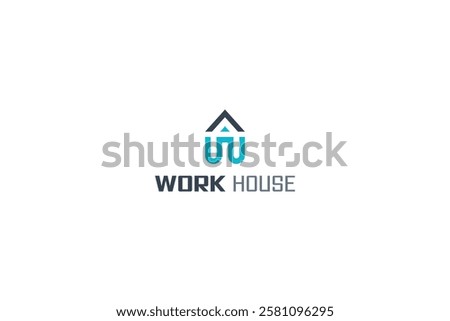 Letter W modern workshop house logo