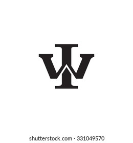 letter W and I monogram logo
