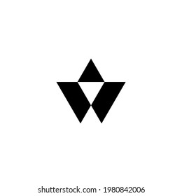 w último logotipo vectorial plantilla abstrack