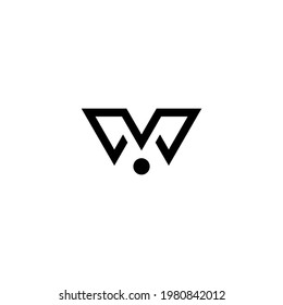 Letter W monogram logo design vector