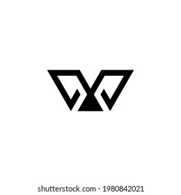 Letter W monogram logo design vector