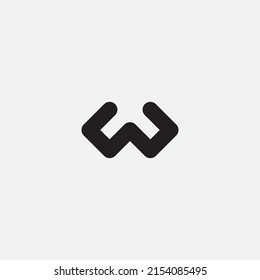Letter W monogram logo design.