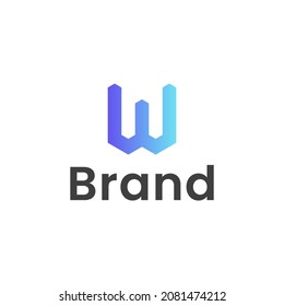 Vector de plantilla de logotipo moderno con monograma.
